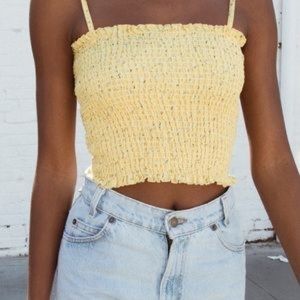 brandy melville yellow tube top